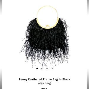 Olga Berg NWT feathered bag
